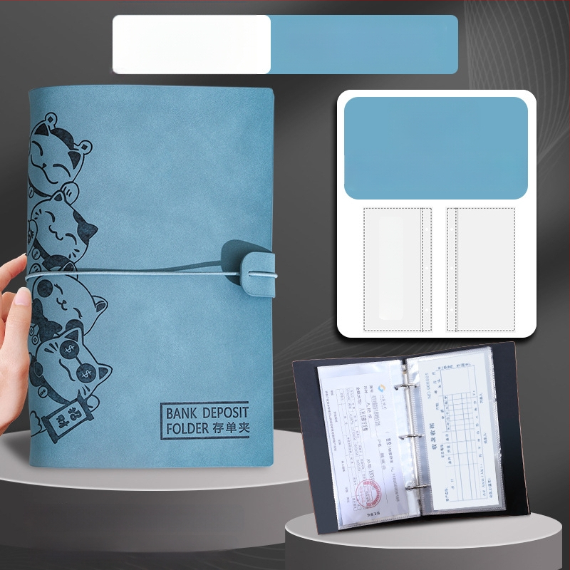 Vieno klipsų laikmena su laisvais lapais, PU oda, pritaikymas su logotipo spauda