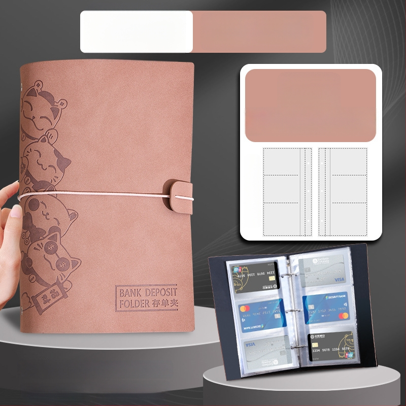 Vieno klipsų laikmena su laisvais lapais, PU oda, pritaikymas su logotipo spauda