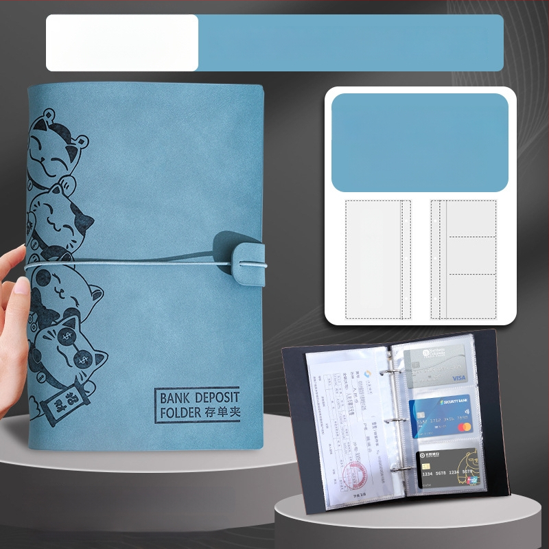 Vieno klipsų laikmena su laisvais lapais, PU oda, pritaikymas su logotipo spauda