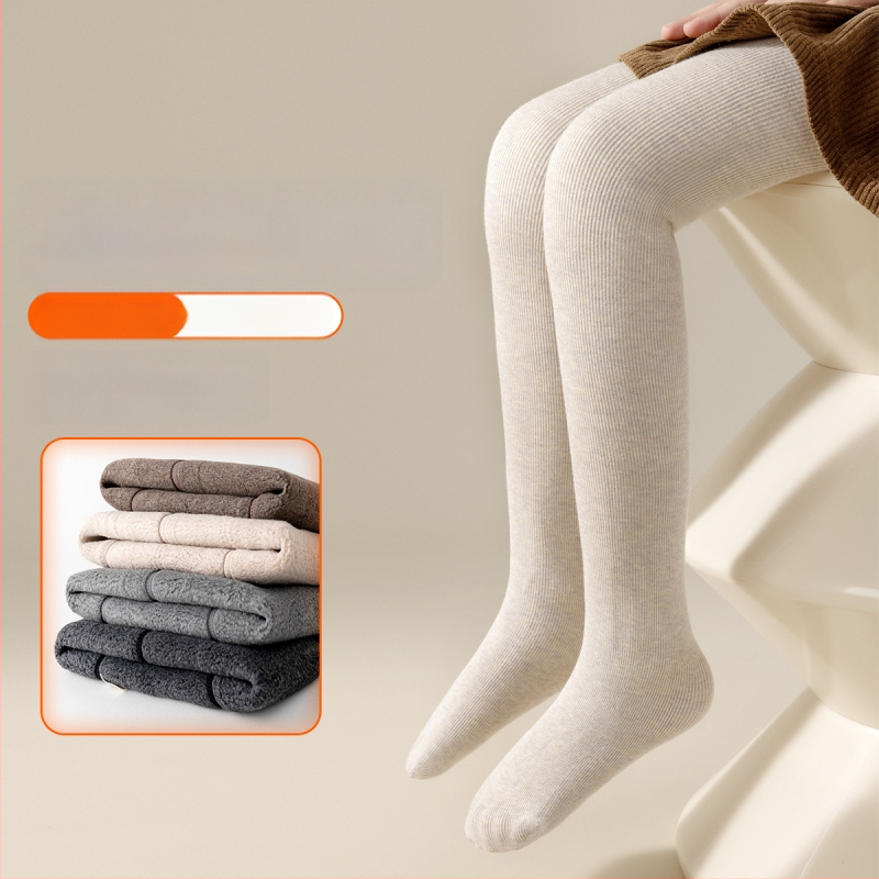 Bērnu ziemas kolgotas, viendabīgas krāsas, 3–8 gadi, poliesters