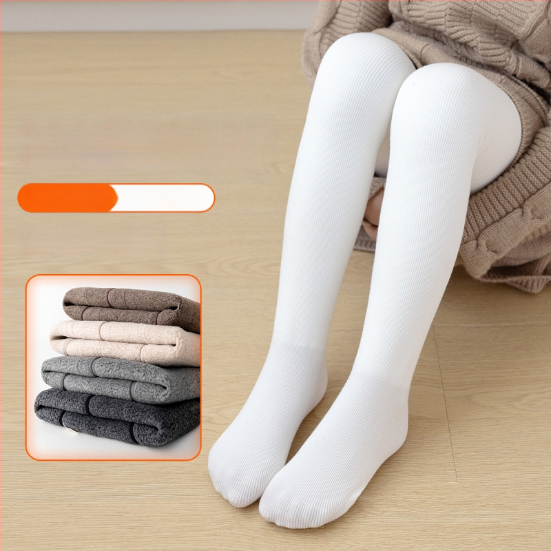 Bērnu ziemas kolgotas, viendabīgas krāsas, 3–8 gadi, poliesters