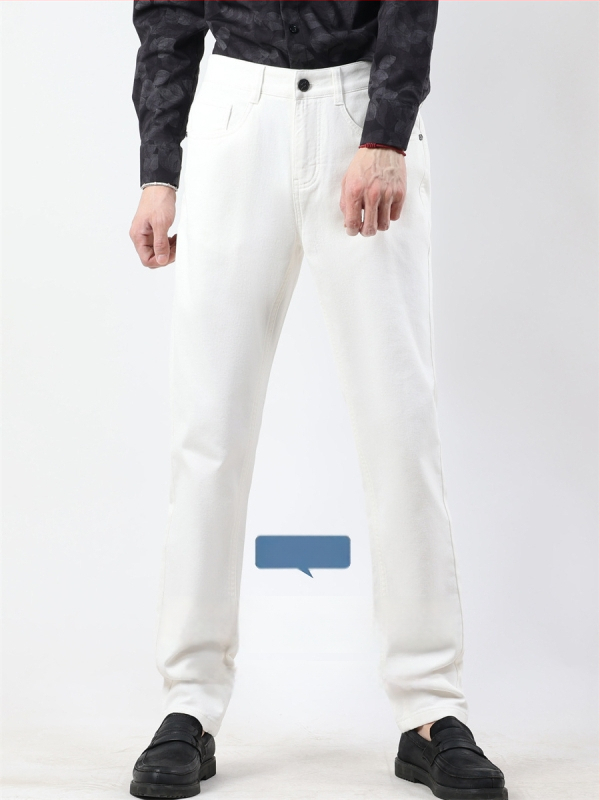 Vīriešu džinsi ar taisnu piegriezumu, vidējā josta, rāvējslēdzējs, izmazgāti