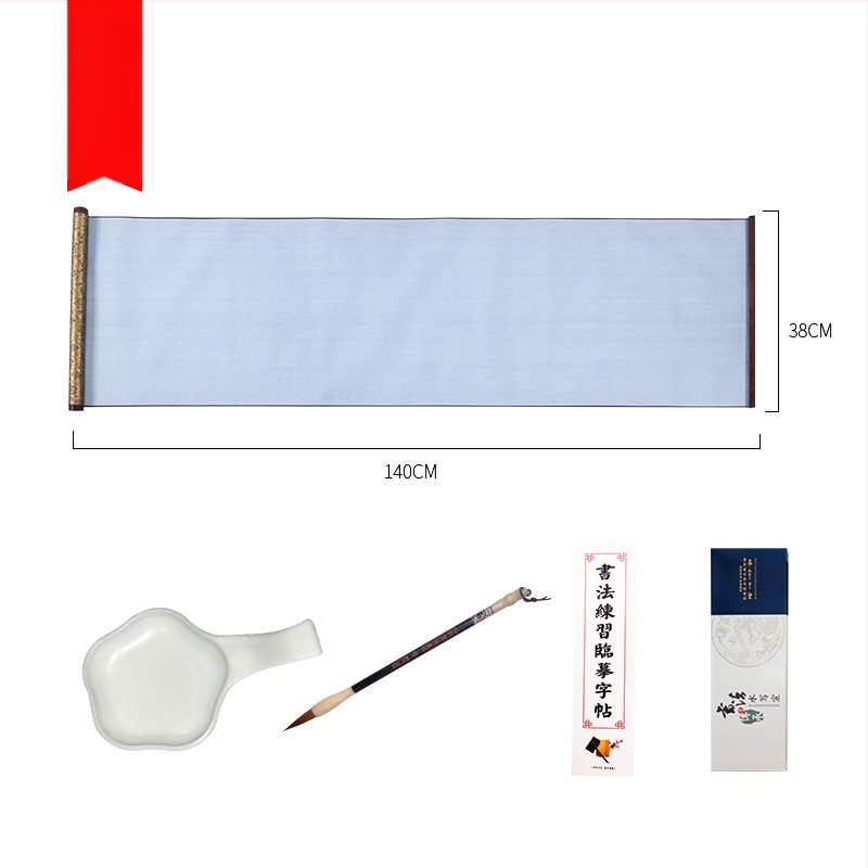 Weizhuang Drobės vandens Kaligrafijos Komplektas — tušti ženklų tinklai treniravimams, ryžių popieriaus imitacija, kartojimas iki 10 000 kartų