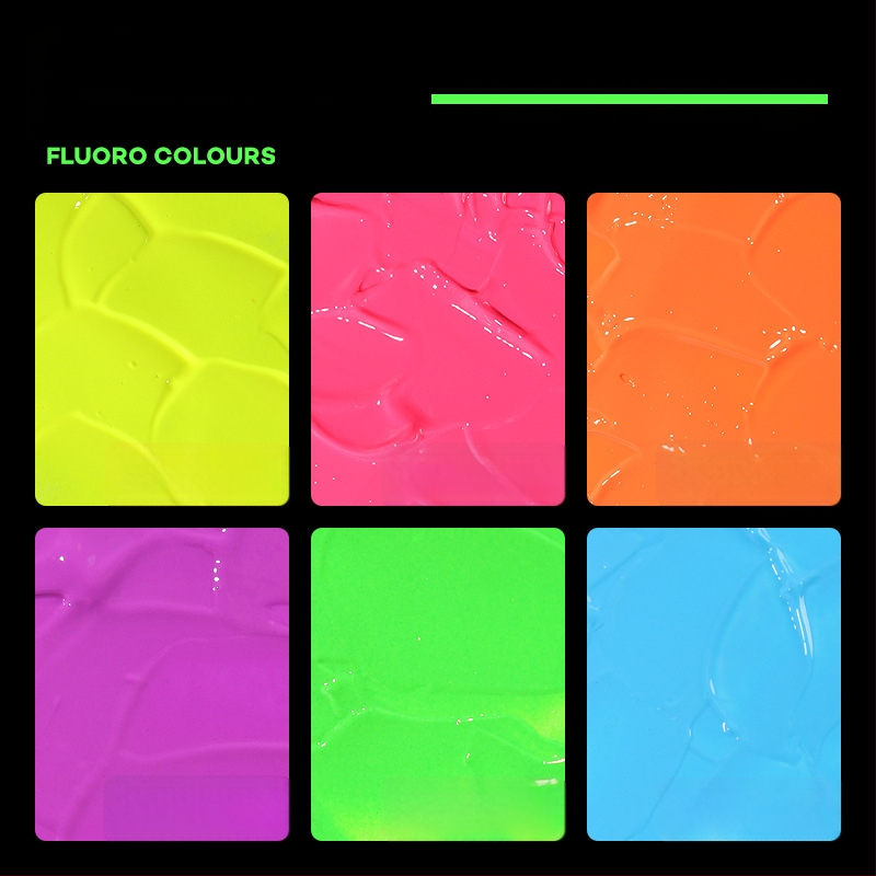 Monde metalinės fluorescencinės akrilinės dažos – 100 ml, atsparios vandeniui, nekenkia sveikatai, vienas buteliukas, skirtas sienų tapybai ir DIY projektams