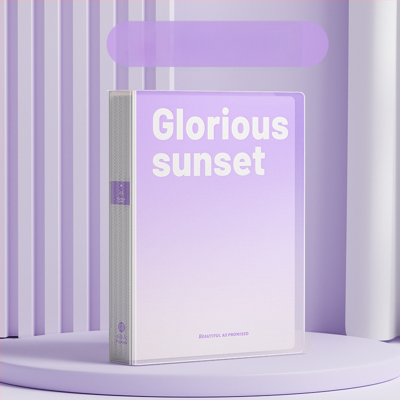 Dokumentų dėklas su įterptais lapais, gradientinis spalvų dizainas, daugiasluoksė laikymo sistema (Medžiaga: Plastikas; Lapų skaičius: 100; Logotipo spausdinimas: Ne; Pritaikymas: Ne)