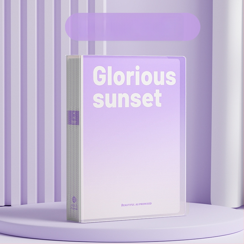 Dokumentų dėklas su įterptais lapais, gradientinis spalvų dizainas, daugiasluoksė laikymo sistema (Medžiaga: Plastikas; Lapų skaičius: 100; Logotipo spausdinimas: Ne; Pritaikymas: Ne)