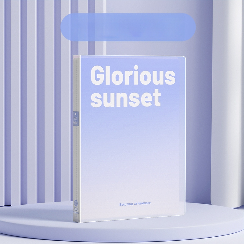 Dokumentų dėklas su įterptais lapais, gradientinis spalvų dizainas, daugiasluoksė laikymo sistema (Medžiaga: Plastikas; Lapų skaičius: 100; Logotipo spausdinimas: Ne; Pritaikymas: Ne)