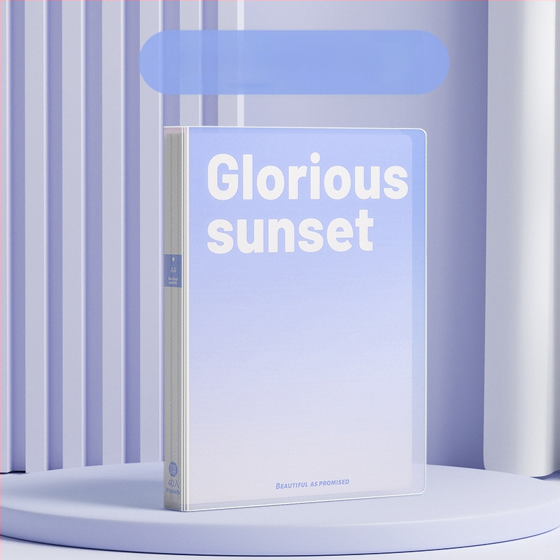 Dokumentų dėklas su įterptais lapais, gradientinis spalvų dizainas, daugiasluoksė laikymo sistema (Medžiaga: Plastikas; Lapų skaičius: 100; Logotipo spausdinimas: Ne; Pritaikymas: Ne)