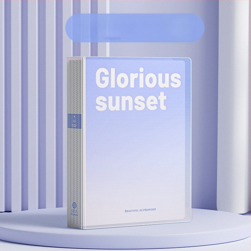 Dokumentų dėklas su įterptais lapais, gradientinis spalvų dizainas, daugiasluoksė laikymo sistema (Medžiaga: Plastikas; Lapų skaičius: 100; Logotipo spausdinimas: Ne; Pritaikymas: Ne)