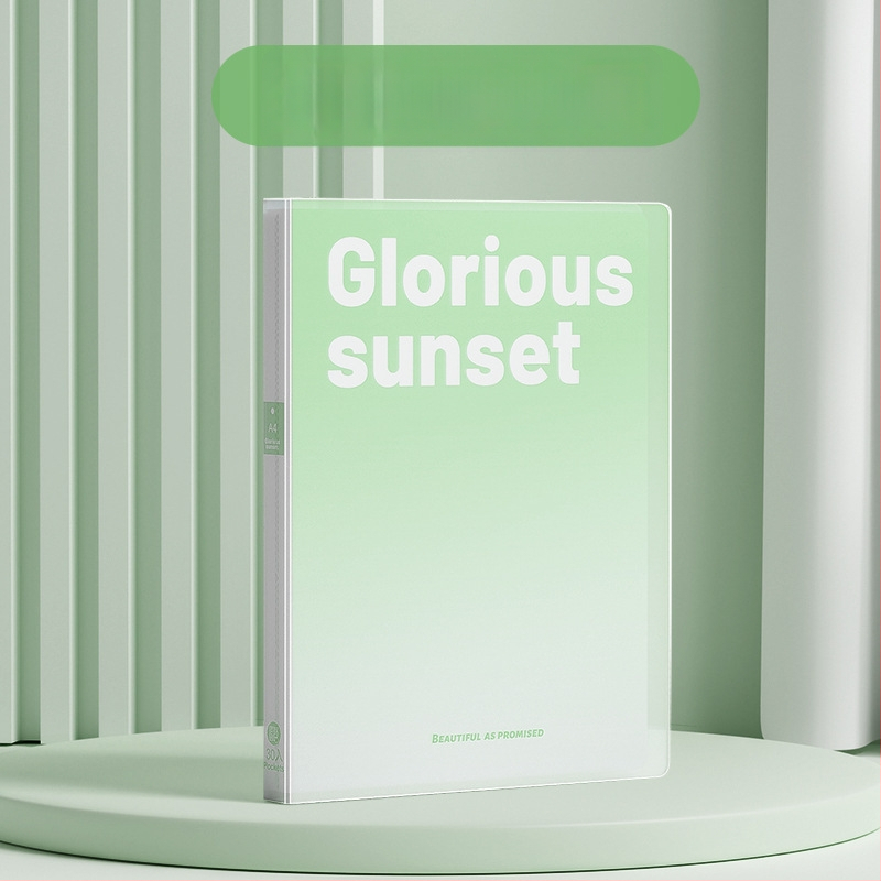 Dokumentų dėklas su įterptais lapais, gradientinis spalvų dizainas, daugiasluoksė laikymo sistema (Medžiaga: Plastikas; Lapų skaičius: 100; Logotipo spausdinimas: Ne; Pritaikymas: Ne)