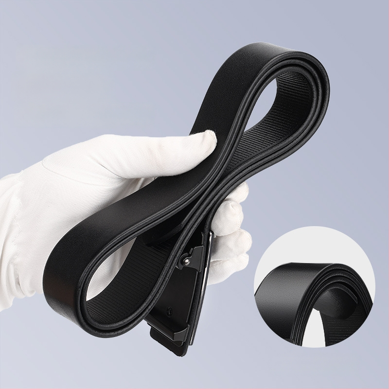 Vyrų odinis diržas verslo stiliui su automatine sagtimi, pirmo sluoksnio karvės odos, plotis 2–4 cm, sagtis: lydinys