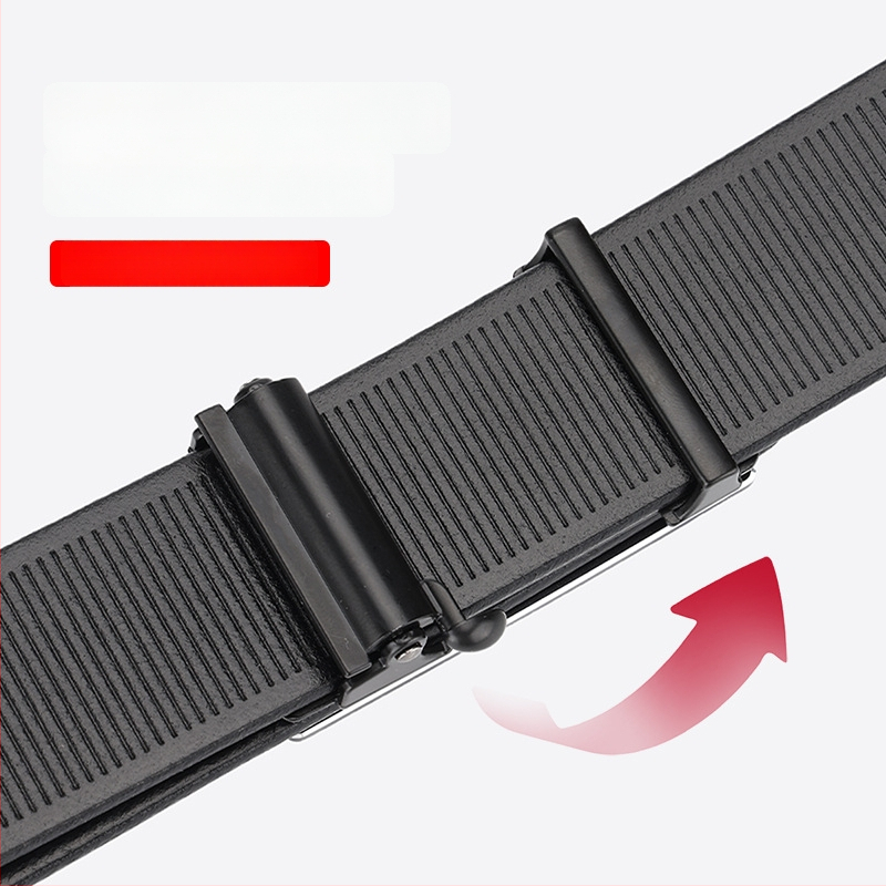 Vyrų odinis diržas verslo stiliui su automatine sagtimi, pirmo sluoksnio karvės odos, plotis 2–4 cm, sagtis: lydinys