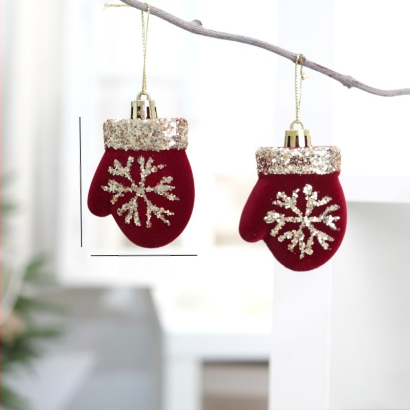 Heartful flocking Icicle Ziemassvētku eglītes dekors – Ziemassvētku dāvanu kulons