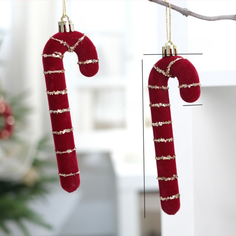 Heartful flocking Icicle Ziemassvētku eglītes dekors – Ziemassvētku dāvanu kulons