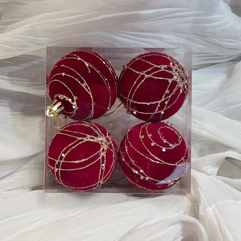 Heartful flocking Icicle Ziemassvētku eglītes dekors – Ziemassvētku dāvanu kulons