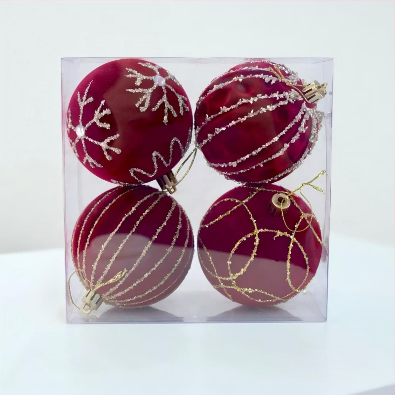 Heartful flocking Icicle Ziemassvētku eglītes dekors – Ziemassvētku dāvanu kulons