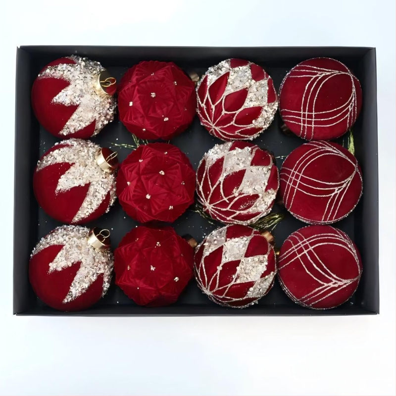 Heartful flocking Icicle Ziemassvētku eglītes dekors – Ziemassvētku dāvanu kulons