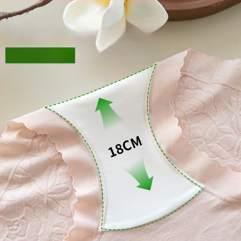 Moteriškos be siūlių medvilninės kelnaitės, kvėpuojančios, antibakterinės, ilgesnės konstrukcijos, visiškai medvilninė įdėklas