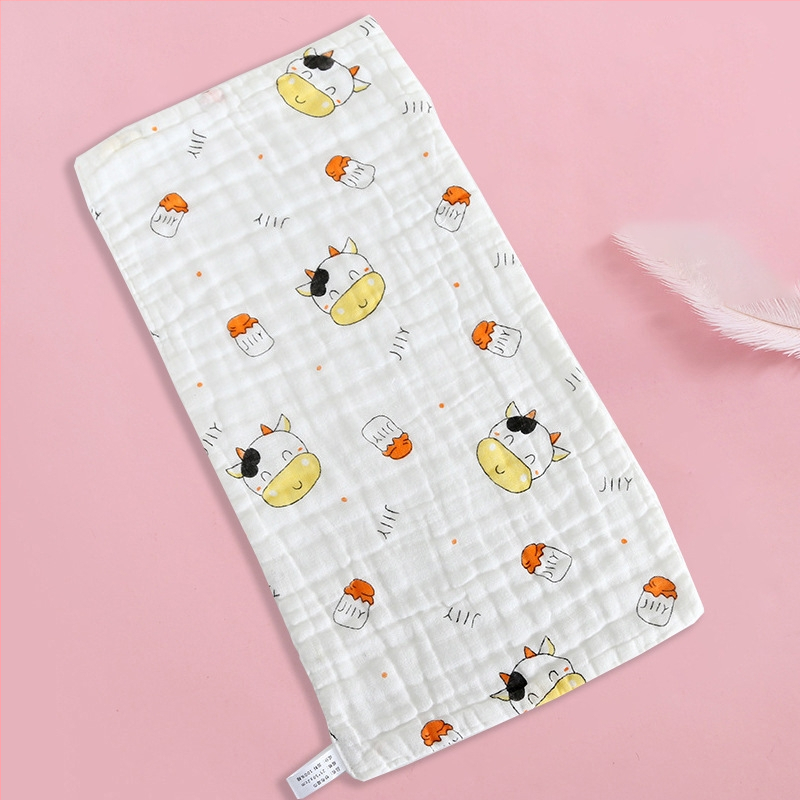 Šešių sluoksnių kūdikių rankšluostis, sugeriantis, minkštas, su spauda, 100% medvilnė