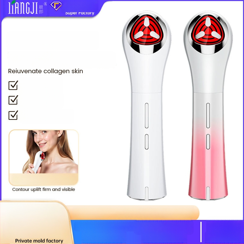 Veido odos priežiūros įrenginys su mikro srovės masažu, ultragarsu ir LED šviesos terapija – nešiojamas, įmontuota 500–800 mAh baterija, IPx0, dovanų dėžutė