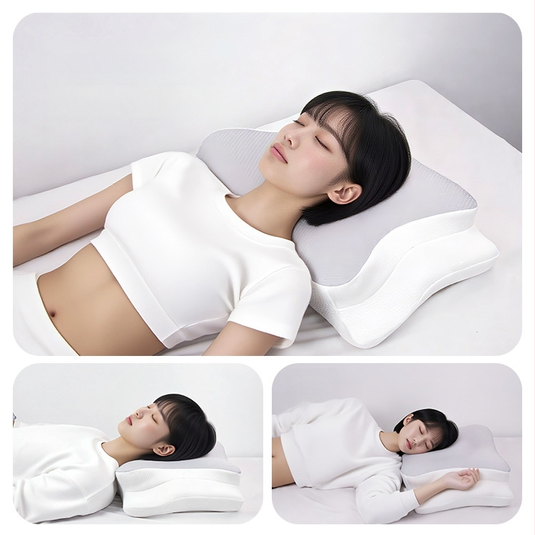 Atminties putų pagalvė drugelio formos su kaklo slankstelių apsauga, lėtas atsigavimas, nulinio spaudimo dizainas, skirtas giliam miegui.