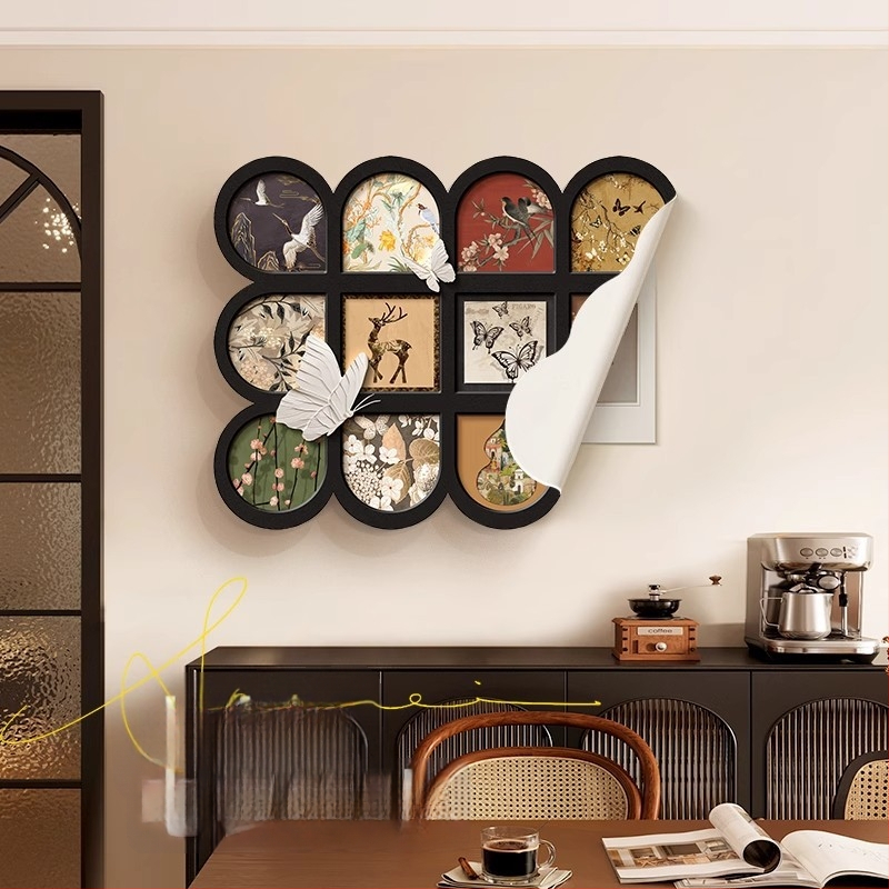 Viduramžių stiliaus dekoratyvinis paveikslas matavimo dėžutei, be rėmelio, inkjet spausdinimas, augalų motyvas