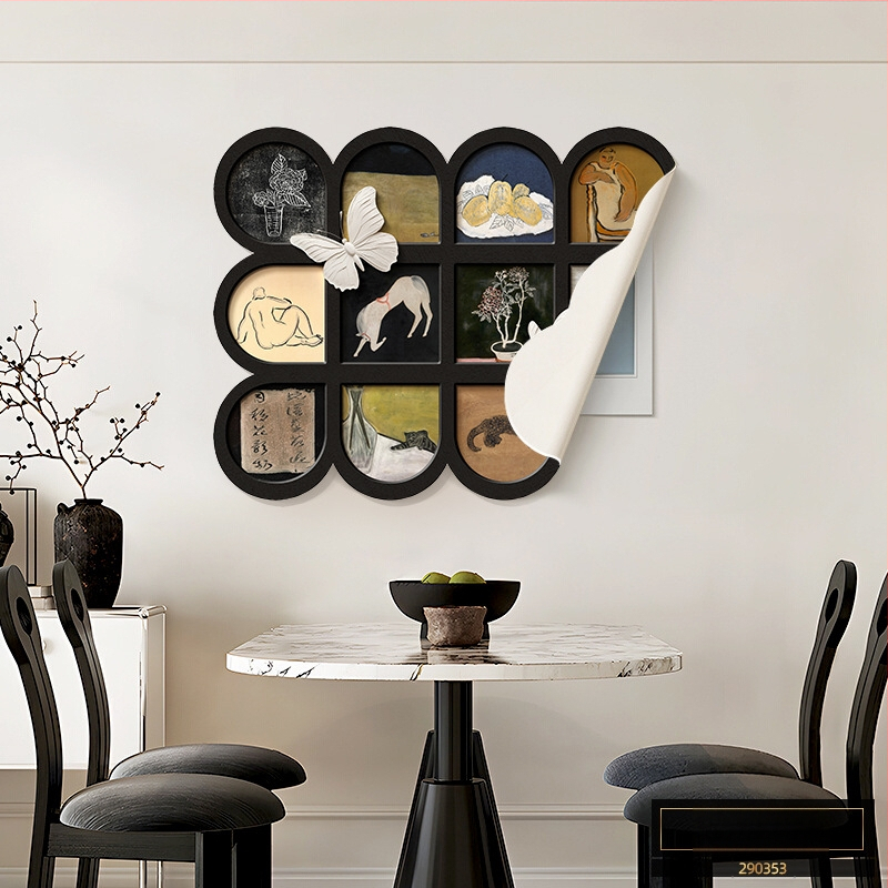 Viduramžių stiliaus dekoratyvinis paveikslas matavimo dėžutei, be rėmelio, inkjet spausdinimas, augalų motyvas