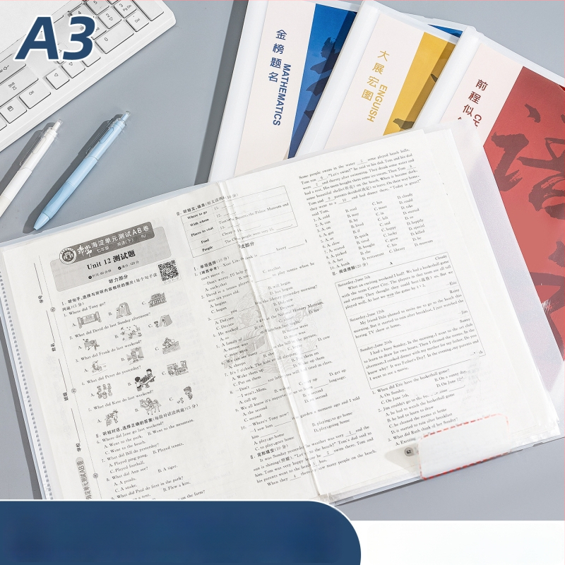 Plastikinė testinių lapų organizavimo byla su skaidriais įdėklais, modelis Hc-652, 20 pusl., storis 60, pritaikymas galimas