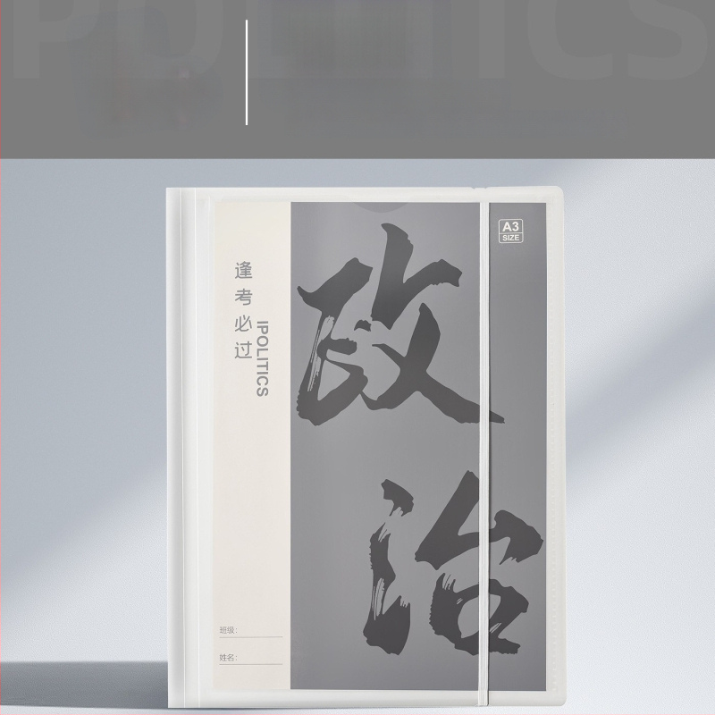 Plastikinė testinių lapų organizavimo byla su skaidriais įdėklais, modelis Hc-652, 20 pusl., storis 60, pritaikymas galimas