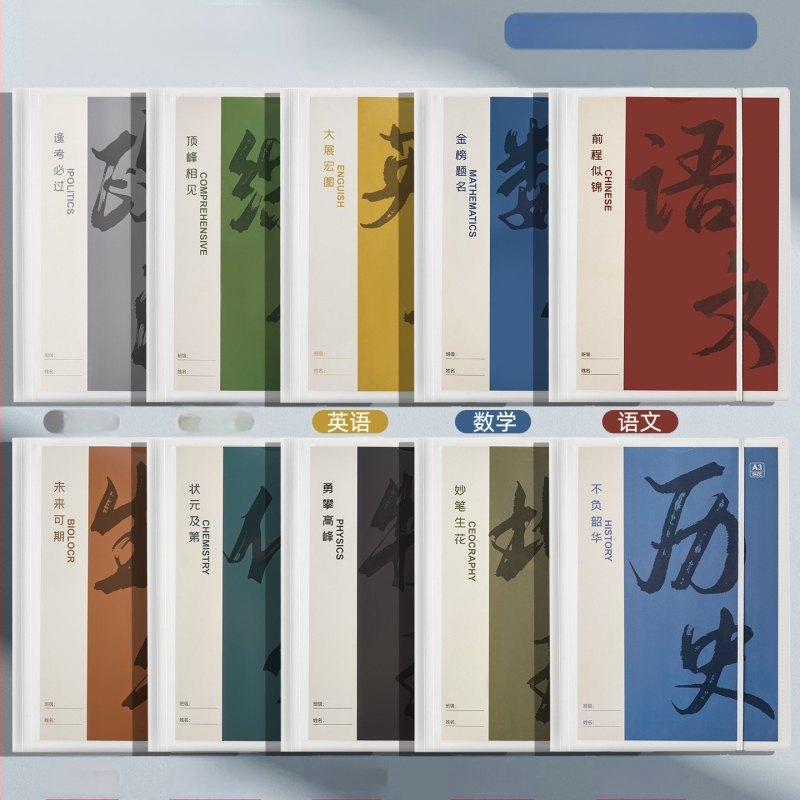 Plastikinė testinių lapų organizavimo byla su skaidriais įdėklais, modelis Hc-652, 20 pusl., storis 60, pritaikymas galimas