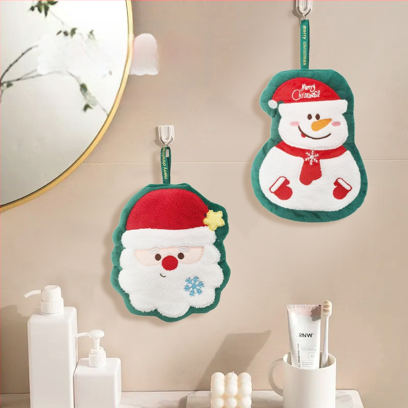 Rankų rankšluostis, išsiuvinėtas iš koralinio fliso, 150D, 50–80 g, personalizavimas galimas