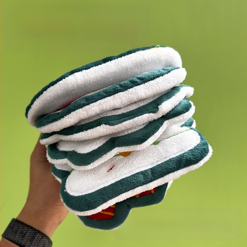 Rankų rankšluostis, išsiuvinėtas iš koralinio fliso, 150D, 50–80 g, personalizavimas galimas