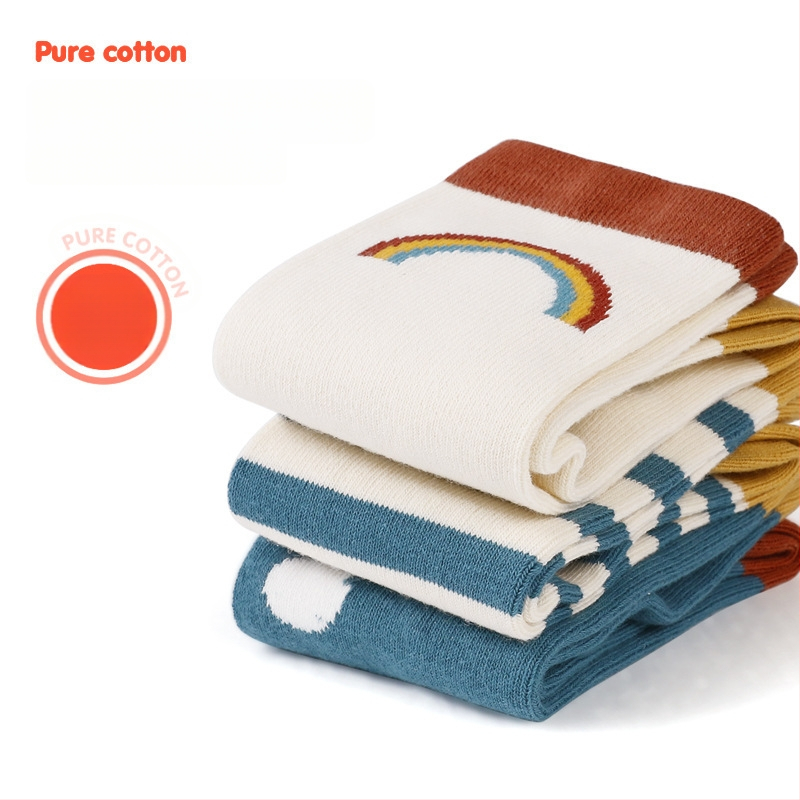 Xuwei Zīdaiņu zeķes līdz ceļgalam, kokvilna, zīdaiņiem 0–1 g, Jacquard adījums