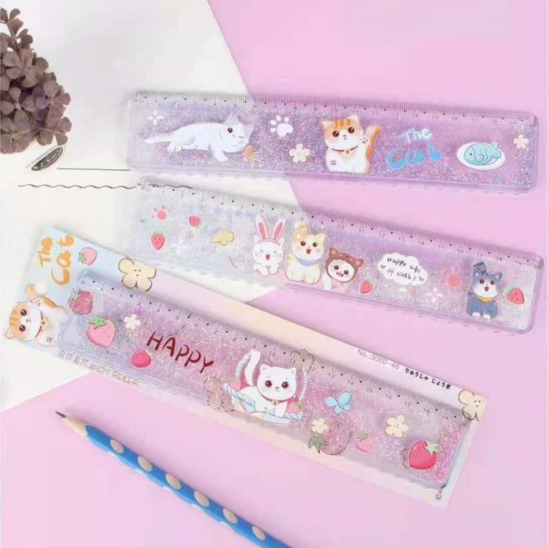 Plastmasas lineāls, modelis 3000, 55 g, logotipa druka, pielāgošana