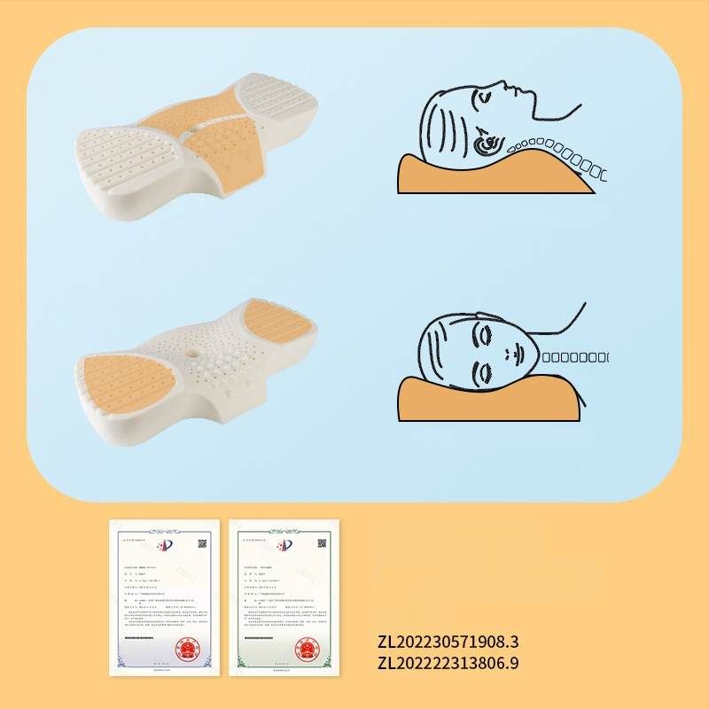 Steano lateksinė pagalvė su drugelio forma, natūralus lateksas >90%, pritaikomas apdorojimas, tinkama visoms sezonoms suaugusiems