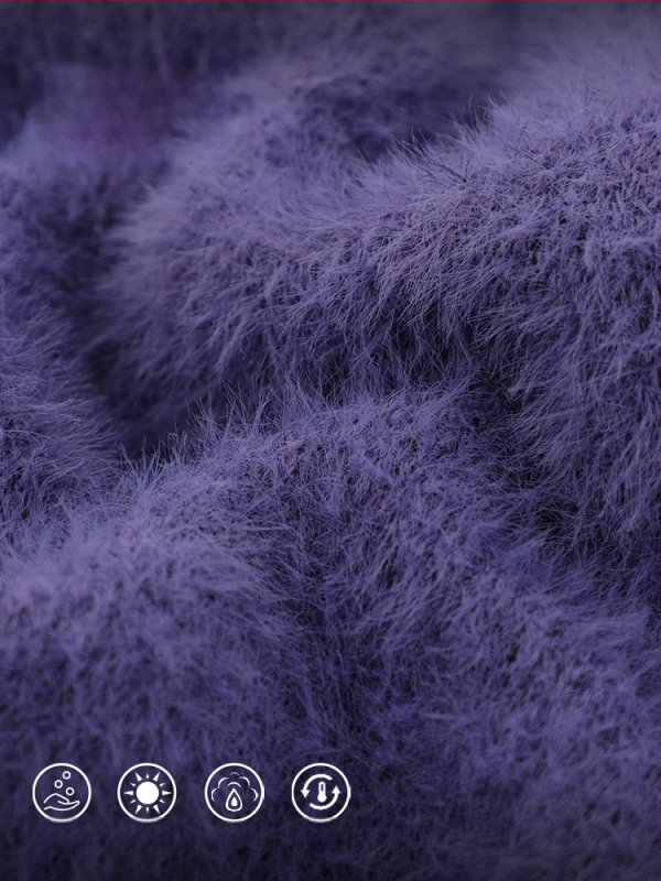 Kootud džemper, jacquard, ümmargune kaelus, vaba lõige, antibakteriaalne nailonisegu