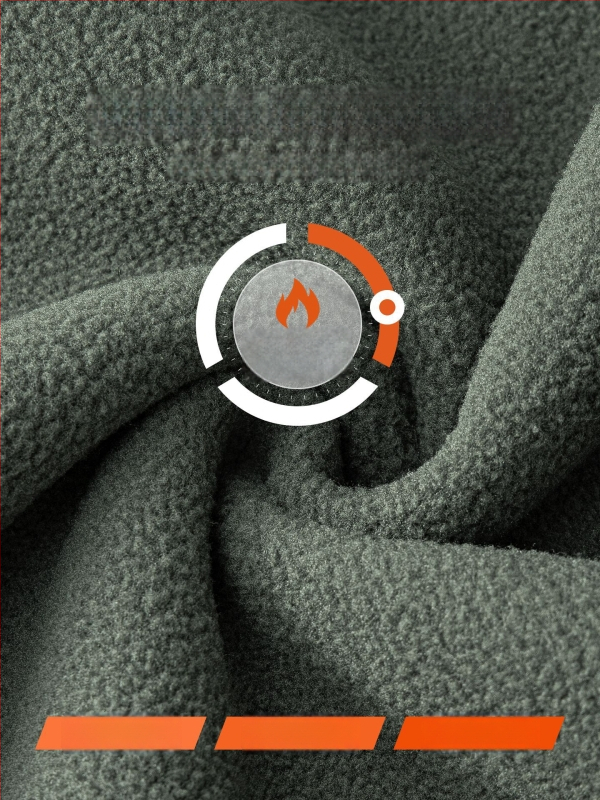 Vyrų fliso liemenė be rankovių su stovinčia apykakle, dvipusis veliūras, storas audinys, užtrauktukas priekyje