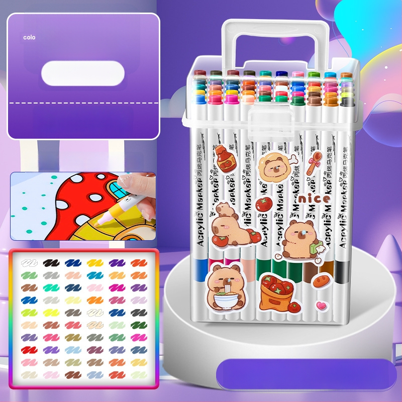 Akrilinis žymeklis vaikams — atsparus vandeniui, plaunamas, DIY akvarelės žymeklis
