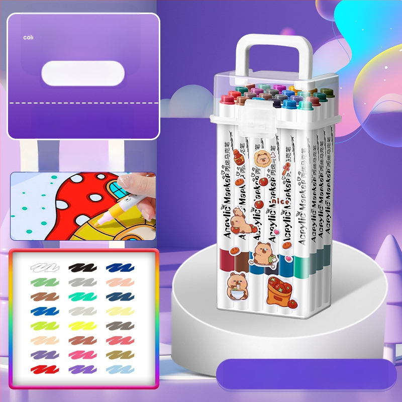 Akrilinis žymeklis vaikams — atsparus vandeniui, plaunamas, DIY akvarelės žymeklis