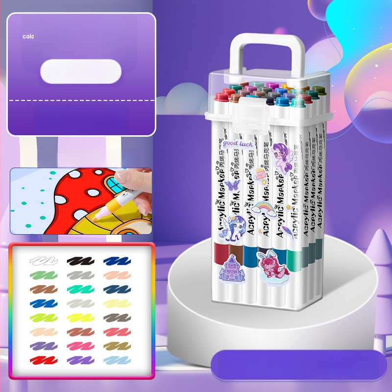 Akrilinis žymeklis vaikams — atsparus vandeniui, plaunamas, DIY akvarelės žymeklis