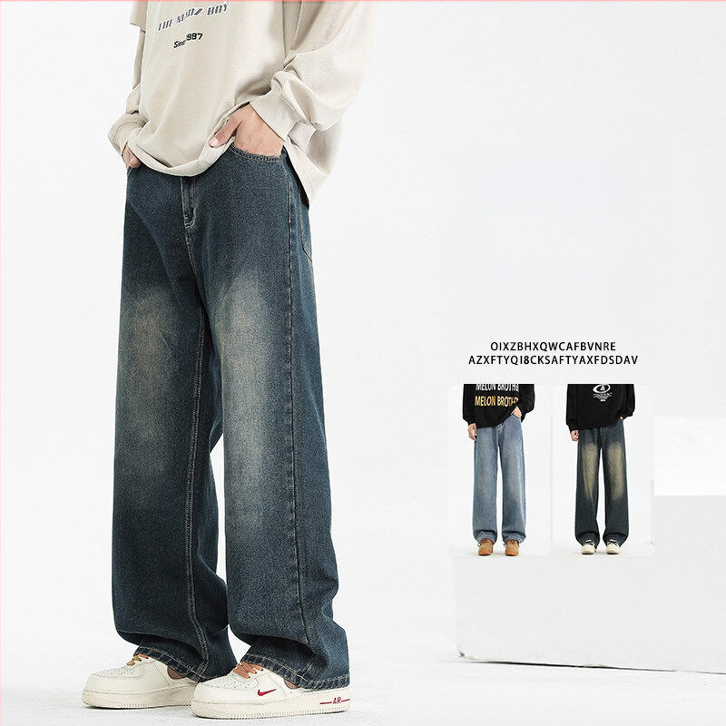 Vīriešu džinsi ar fleece apšuvumu ziemai, taisa griezuma, viduklis vidējā augstumā, rāvējslēdzējs, kokvilnas maisījums