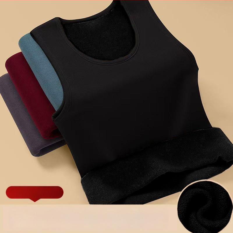 Termiline varrukateta vest fleece voodriga, vaba lõige, polüesterkangas, sügis 2025