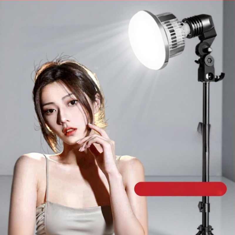 Fotografinis papildomas apšvietimas su E27 galva, 45–100W, spalvos temperatūra 2500K–9900K, 220V, modelis 000504