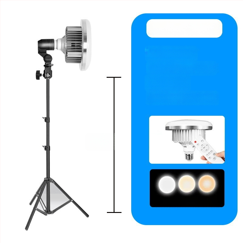 Fotografinis papildomas apšvietimas su E27 galva, 45–100W, spalvos temperatūra 2500K–9900K, 220V, modelis 000504