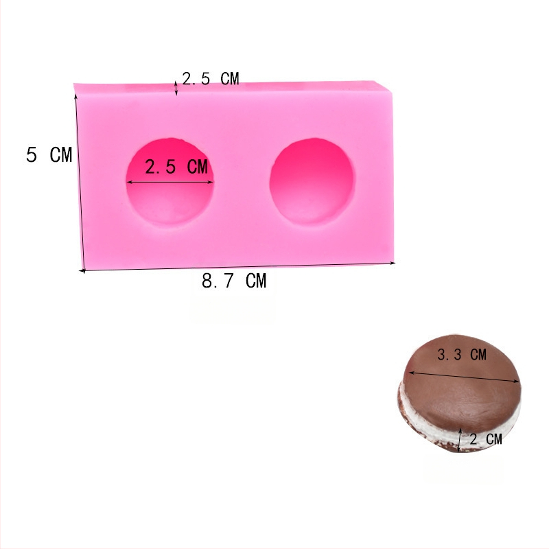 Silicone makaronu formu komplekts – apaļas cepamformas fondantam, šokolādei un cepumiem