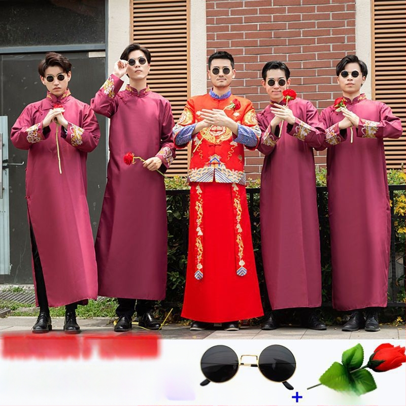 Meeste hiina stiili smokings Corduroy kangaga ja jänese karusnahk, talv 2024, mees