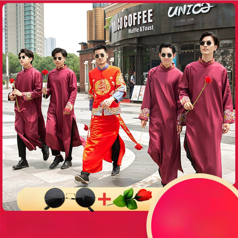 Meeste hiina stiili smokings Corduroy kangaga ja jänese karusnahk, talv 2024, mees