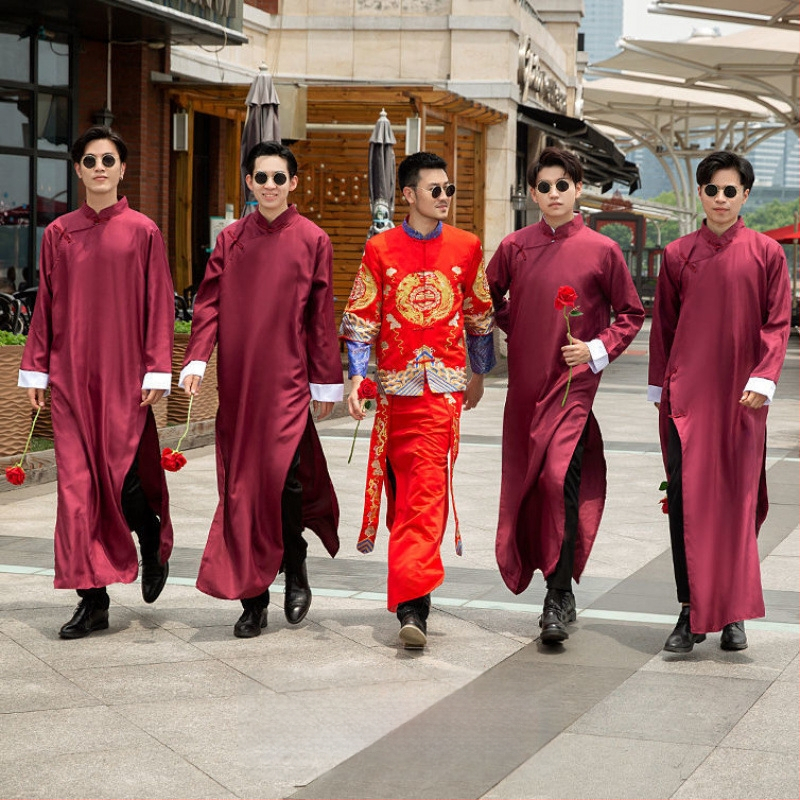 Meeste hiina stiili smokings Corduroy kangaga ja jänese karusnahk, talv 2024, mees