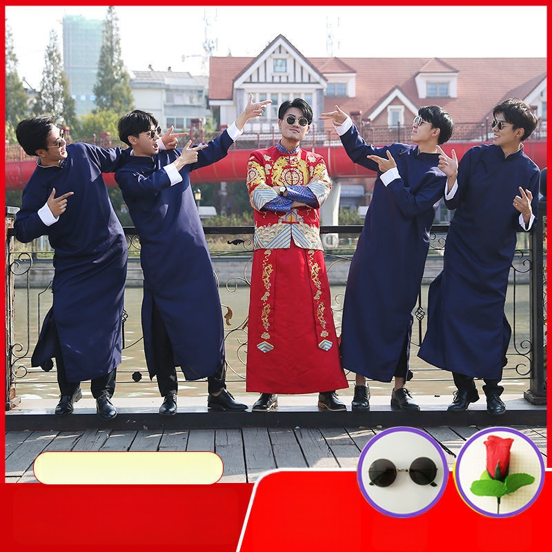 Meeste hiina stiili smokings Corduroy kangaga ja jänese karusnahk, talv 2024, mees