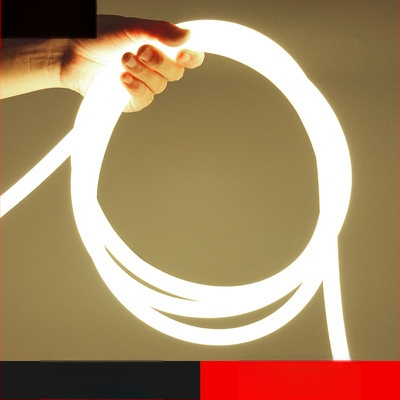 LED apvalios formos 360° lanksti šviesos juostelė lauko reklamai — monochromatinė, 2835 modelis, 120 LED, 220V, 12W